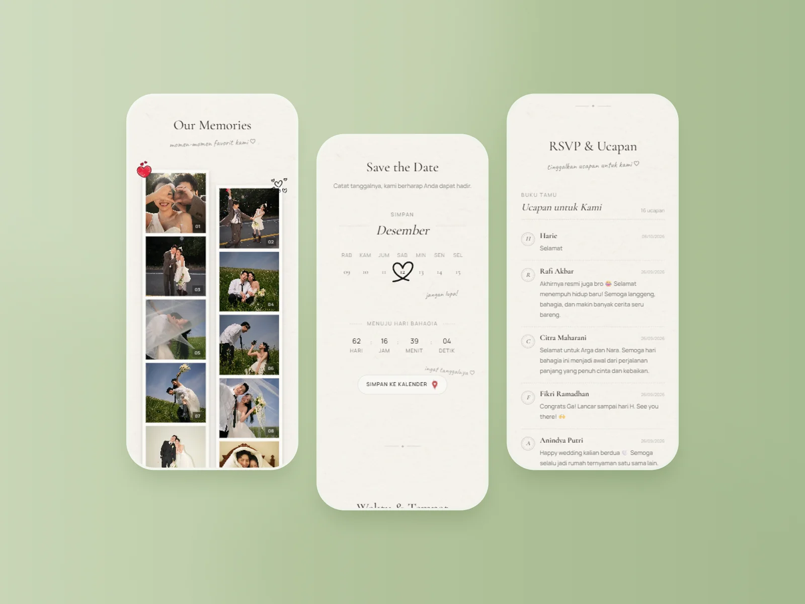 Harie Digital Invitation guest experience